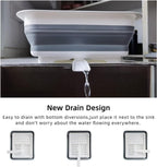 THANSTAR Collapsible Dish Drying Rack for RV Kitchen, Foldable Drainer Organizer for Kitchen Countertop, Space Saving Portable Dish Rack for Campers, Travel Trailer & Small Spaces, Easy Storage, Grey