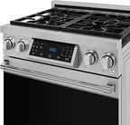 Gordon Ramsay by THOR Kitchen 30 Inch Professional Liquid Propane Range with Tilt Panel Touch Control in Stainless Steel