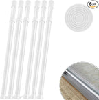 6 Pack Window Security Bars 15.7"-27.5" Adjustable Sliding Glass Door Lock Bars Window Stopper Safety Stick Lock Bars with Rubber Tips for Home, 2.2 cm in Diameter