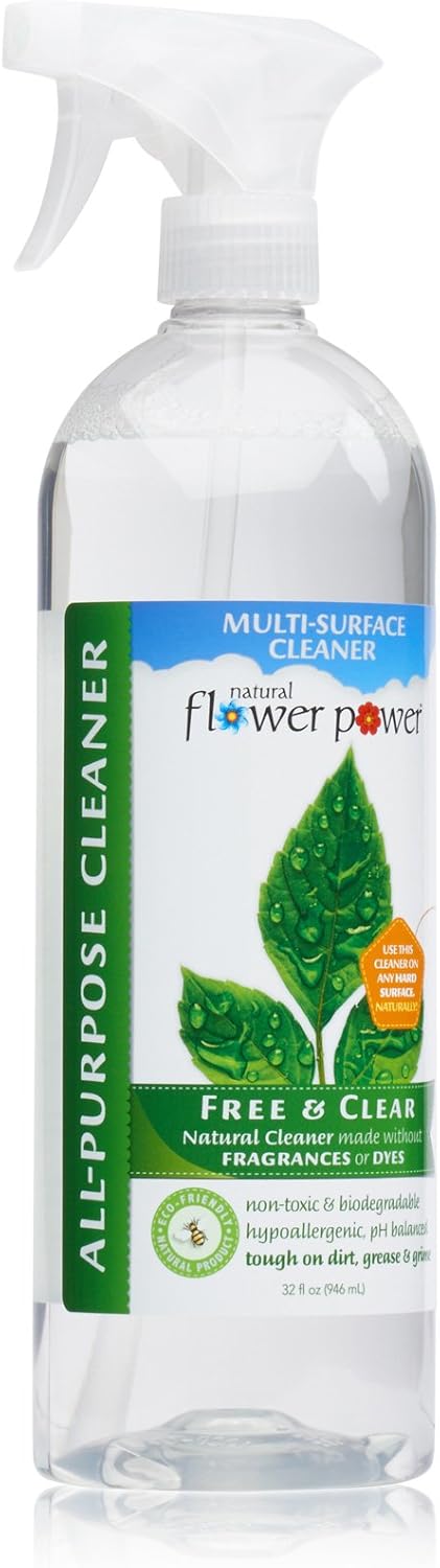 All-Purpose Cleaner Concentrate - Makes 32 Fl Oz Just Add Water - Multi-Surface Cleaning Spray, Non-Toxic, No Harsh Fumes or Chemicals, Child & Pet Safe - Free & Clear (Unscented)