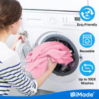 Shop Towel Rags, 10 Pack Reusable Shop Rags Bulk Microfiber Cleaning Cloth Lint Free Cleaning Towels for Car Kitchen Automotive Bar Mechanic Restaurant Garage, 11.5"x 11.5", Pink