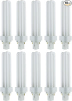 Sunlite PLD26/SP65K/10PK 6500K Daylight Fluorescent 26W PLD Double U-Shaped Twin Tube CFL Bulbs with 2-Pin G24D-3 Base (10 Pack)