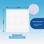 White Microfiber Cleaning Cloth 6Pack Cleaning Rags Absorbant Lint Free Cloth for House, Kitchen, Car, Glass, Stainless Steel, Window, Boat Cleaner-12''x 12''-White