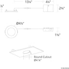 Builder Essential 5in 650 Lumens Round LED Recessed Light and Housing for Remodel or New Construction with 5-CCT 2700-3000-3500-4000-5000K in White IC-Rated