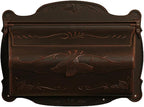 Special Lite Floral Horizontal Wall Mount Mailbox - Copper Aluminum Mailbox for Wall Mount - SHF-1001-CP
