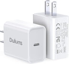 30W USB C Charger, 2 Pack Wall Fast Charger Block Power Adapter Charging Cube Compatible with iPhone 16/Pro/Pro Max/Plus17/16/15/14/13/12, iPad Air, AirPods 4/3/2/Pro, Apple Watch 10/Ultra 2, Galaxy