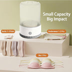 Underwear Washing Machine, BPA-free Portable Mini Washer for Socks, Baby Clothes, Cordless Small Laundry Cup for Travel, Dorm, Apartment, RV, Camp, Kids (Vanilla Off-White)