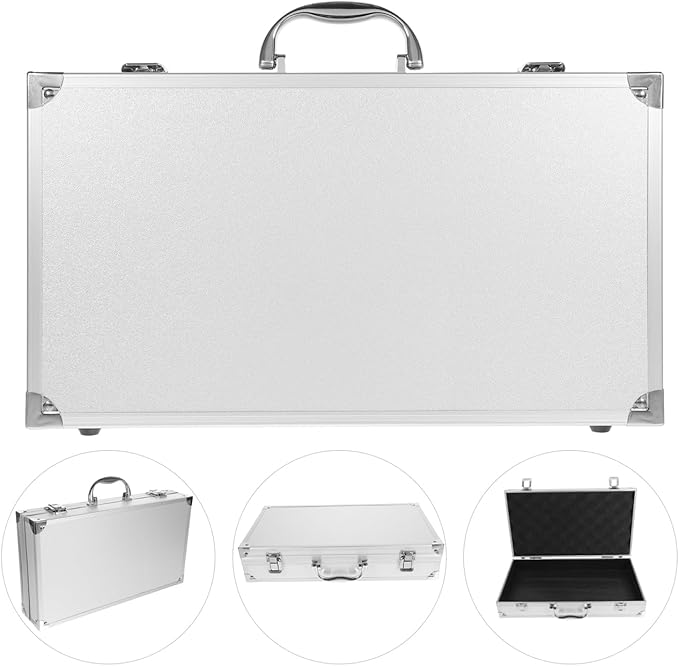 Aluminum Alloy Toolbox with Large Capacity Portable Medicine Storage Box Multi-Purpose Tool Case for Home Garage School and Hospital Use