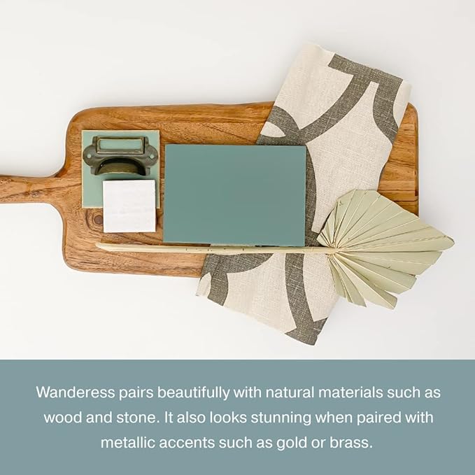 Country Chic All-in-One Chalk Paint for Furniture, Cabinets, Home Decor, Eco-Friendly, Matte Finish, Built-In Primer & Top Coat for Wood, Metal - Wanderess (Teal) - Pint 16 oz (475 ml)