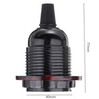 Replacement 2 Pack E26 E27 Bakelite Black Color Medium Base Light Socket Keyless DIY Vintage Style Edison Lamp Holder Insert Light Bulb or Lampshade