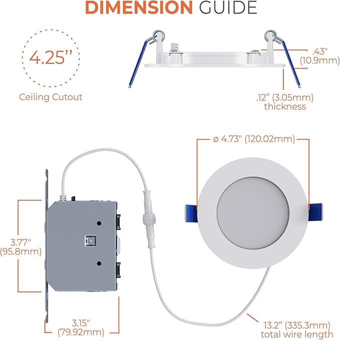 HALO 4 inch LED Recessed Ceiling Light 4-Pack Canless Dimmable with Selectable Lumens and Selectable Color Temperature 2700K-5000K Indoor Outdoor Wet Location Airtight Ultra Slim HLB4LSFS5-4PK