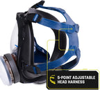 Parcil Distribution Full Face Respirator Mask with Filters – Durable Full Face Respirator Gas Mask, Bayonet Filter Compatible