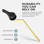Qualihome Toilet Handle Replacement (Black, Side Mount)