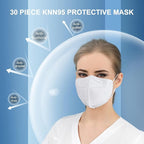 KN95 Face Mask 30pcs Disposable Face Masks Individual Packed Safety 5 Layers Breathable Cup Dust Masks Filtration>95%