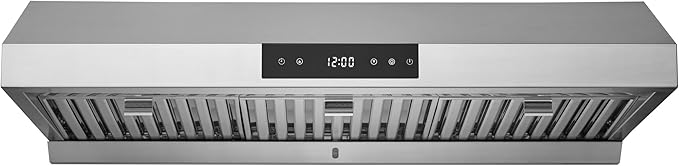 Hauslane Range Hood 36 Inch - Under Cabinet Range Hood, Stainless Steel Hood, Vent Hood 36 Inches, Stove Vent Hood for Kitchen, Kitchen Vent Hoods 36 Inch with LED - Chef Series PS18