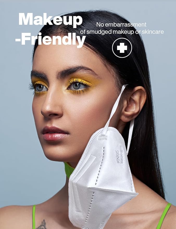 Boncare KN95 Face Mask 30 PCs, 5-Layer Face Mask for Men & Women, Updated Breathable, Comfortable (White)