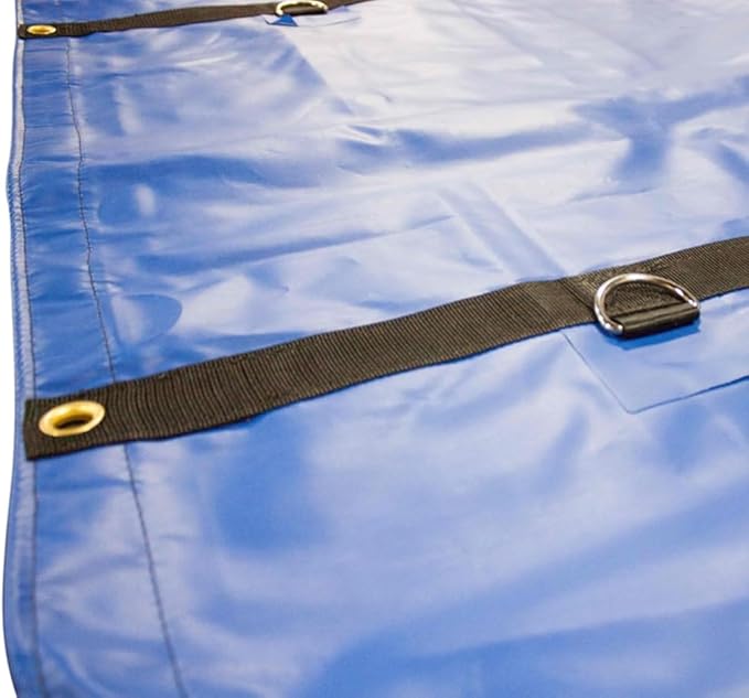 Mytee Products 2 Pack Truck Flatbed Trailer Tarps Combination 18oz/14oz Lumber Tarp 24x27 (8' Drop) - Blue