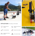 Weldy roofer RW3400 Automatic Hot Wedge Welder Welding Machine Overlap Welder Roof Water Proofing 3500W Hot Air Welding Machine for PVC TPO Membrane Welding Roof Truck Tarpaulin Advertising Banner