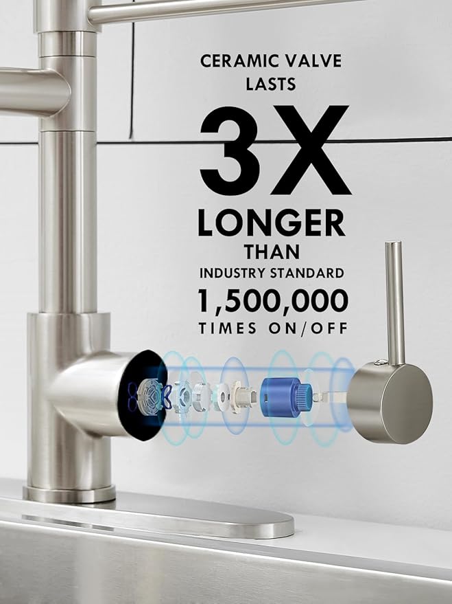 AIMADI Faucet for Kitchen Sink,Commercial Single Handle Single Hole Pull Down Kitchen Faucet with Deck Plate llaves para fregaderos de cocina