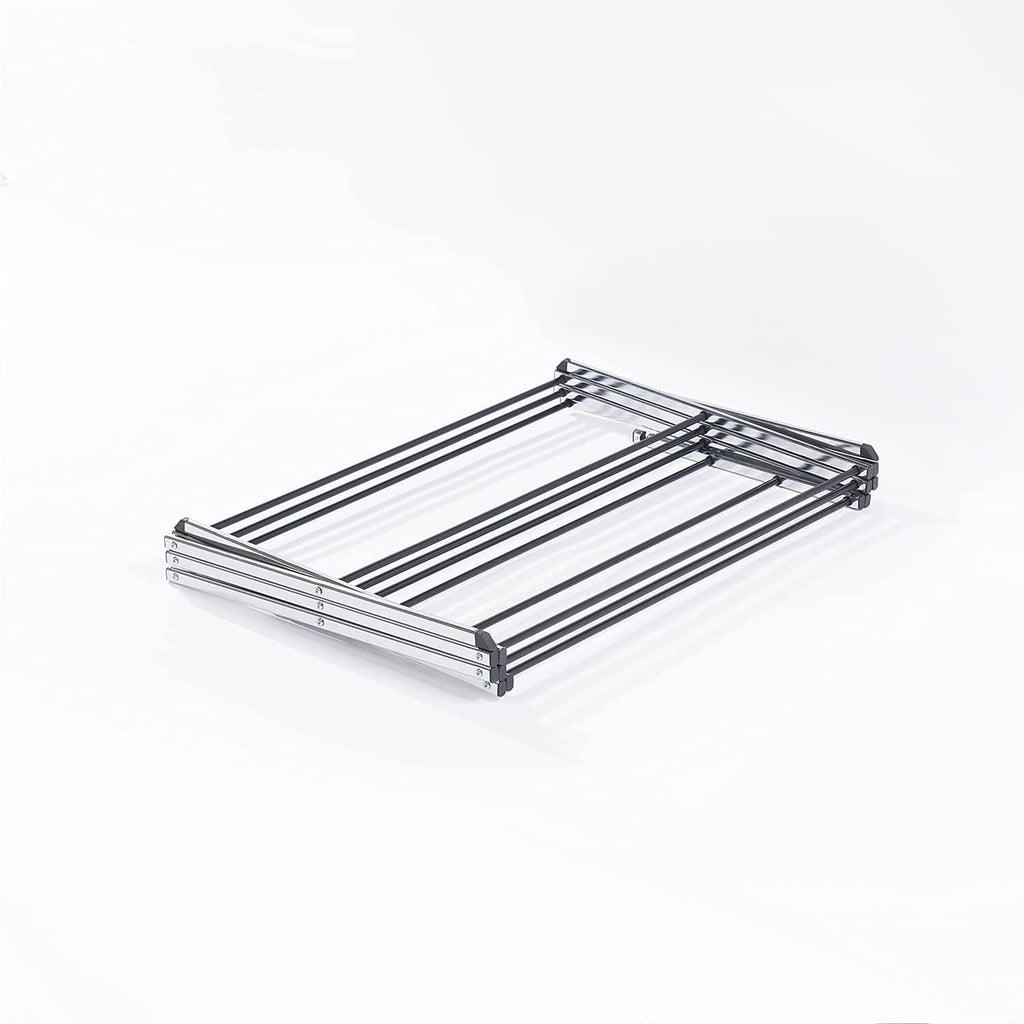Displays By Jack Portable Collapsible Clothing Dryer Rack, Foldable Drying Rack for Clothes, Lingerie, Towels, Linens, Laundry Home Apartment Must Haves, Metal Chrome Finish