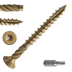 #8 * 1-5/8" Deck Screws, (2833pcs) 15 lbs.Exterior Wood Screws, Rust Resistant epoxy Coated, Bronze, T20 Star Bit
