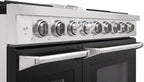 48 Inch Pro-Style Propane Gas Range with 6 Burners & 1 Griddle Cooktop, Double 4.6 cu. ft. and 2.2 cu. ft. Oven, in Stainless Steel - KOS-48RG03MLP (Black)