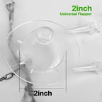Toilet Flapper Replacement Kit 2 Inch (2 PCS) Universal for American Standard Toilet - Easy to Install, Long Lasting Silicone, Stainless Chain