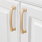COTYKILEY 10 Pack 4 Inch(102mm) Champagne Bronze Cabinet Handles Gold Kitchen Cabinet Pulls Cabinet Door Handles Kitchen Cabinet Hardware Cupboard Drawer Pulls Dresser Handles