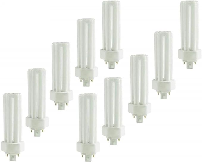 Circle (10 Pack PLT-32W 865, 4 Pin GX24Q-3, 32 Watt Triple Tube, Compact Fluorescent Light Bulb…