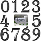 10Pcs Mailbox Numbers for outside 0-9, 2.75 inch 3D Self Adhesive Street Address House Door Numbers Signs for Apartment,Office,Cars,Mailboxes (Black)