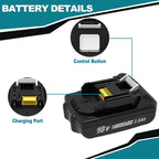 3000mAh 18V Battery Replacement for Makita 18V Battery Compatible with 18 Volt BL1830B BL1840B BL1850B BL1860B BL1815B Battery (2 Packs)