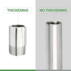 TAISHER 2PCS 304 Stainless Steel Pipe Fittings, 1" NPT Male Threaded, 2" Length Weld Nipple Cast Pipe