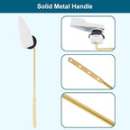 White Front Mount Metal Toilet Handle Replacement Kit Compatible with American Standard/Mansfield/Gerber/TOTO/Kohler Toilet, Toilet Tank Flusher Lever with Flapper Chain