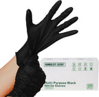 Humboldts Secret Black Nitrile Gloves Disposable Latex Free & Powder Free