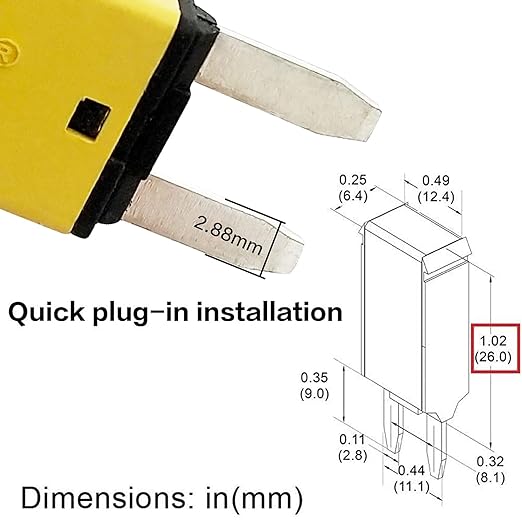 Automatic Reset ATM Mini Circuit Breaker Car Protector Blade Fuses Assortment Kit 10pcs DC14V E71 T1 20 Amp