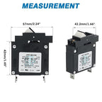 GLOSO Single Pole Miniature Circuit Breaker Manual Reset Switch Yachts Campers Caravans Control Panel M4 Screw Black Rocker 40A J1P