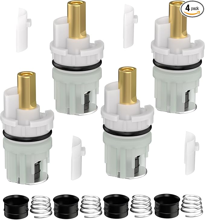 RP25513 Faucet Stem Replacement for Delta two handle Faucet Repair Kit Includes RP24096 Cartridge RP4993 Seat and Spring RP24097 Turn stop1/4, 4 pack