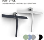 GÜTEWERK Shower Squeegee for Glass Doors, Silicone Window Squeegee, Bathroom and Glass Cleaning - Green - 9 Inch