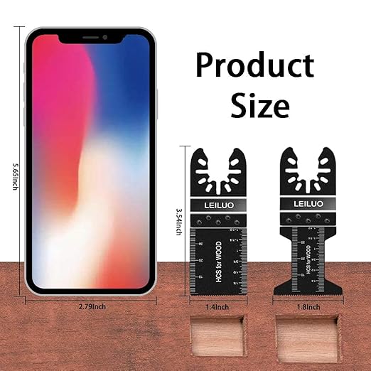 LEILUO 100 Pcs Multitool Blades Set for Wood Oscillating Saw Blades Universal Oscillating Tool Accessories with Storage Bag Compatible with DeWalt Makita Dremel and More