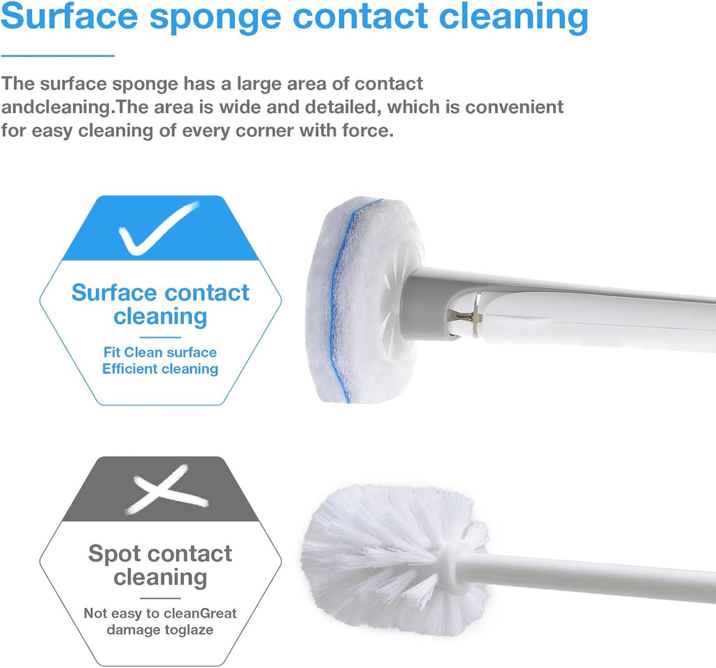 50 Count Disposable Toilet Brush Refills Compatible with Most Toilet Wand Refills for Home and Bathroom Cleaning