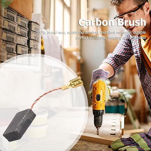 60 Pcs Electric Motor Carbon Brushes 10 Different Sizes for Replacement Repair Power Tool Part