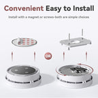 Smoke Detector 10 Year Battery, Smoke Fire Alarm with Photoelectric Sensor, Easy to Install with Magnetic Mount, Smoke Detectors with Silence Button & LED Lights for Home, 12 Pack