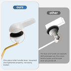 iFealClear Universal Metal Toilet Tank Flush Lever Replacement, Side/Angle Mount Toilet Handle Replacement Kit, Solid Brass Toilet Trip Lever Fits Most Toilets, Stainless Steel Chain, White