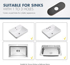 6 Inch Faucet Deck Plate for Bathroom Sink - Universal Fit for 1 Hole or 3 Hole 4 Inch Centerset Basins - Escutcheon Faucet Plate - Stainless Steel Faucet Hole Cover(Oil Rubbed Bronze)