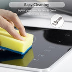 2 Burner Electric Cooktop, Electric Stove Top 12 Inch with Metal Trim, Sensor Touch Control, Fast Heat, Multiple Safety Protection, 3000W, 220V~240V Hard Wire(No Plug)