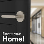 Mega Handles Ronn Dummy Lever Door Handle Set for Closet or French Doors, Single Side, Non-Turning Reversible Door Levers, Fits All Standard Door Sizes, Screws Included - Satin Nickel (2 Pack)