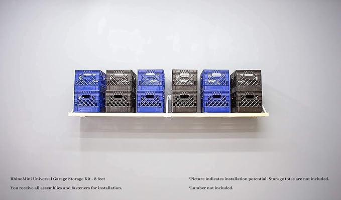 RhinoMini Universal Garage Storage Kit - 8 feet