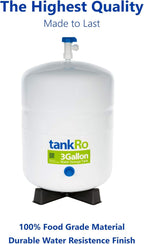 3 Gallon RO Expansion Tank – Compact Reverse Osmosis Water Storage Pressure Tank with Free Tank Ball Valve