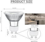 6W LED GU10 Range Hood Light Bulbs, LED Stove Appliance Light Bulb, Kitchen Light Replacement, 50W Halogen Light Bulb Equivalent, White 5000K, 550 Lm, Waterproof IP65, Dimmable, 2 Pack