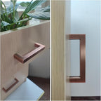 30 Pack 3 3/4 Inch Hole Center Antique Copper Stainless Steel Square Cabinet Pulls Cabinet Handles Drawer Handles Cupboard Handles